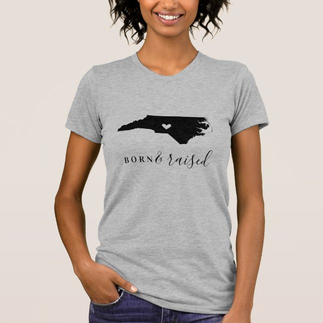 North Carolina Born and Raised State Tee (Front)