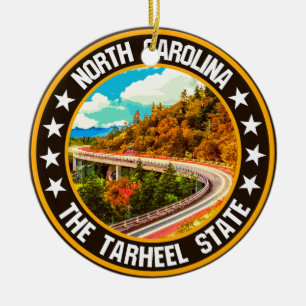 North Carolina                                     Ceramic Tree Decoration