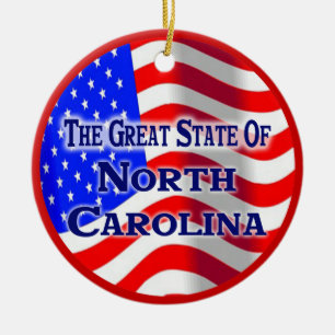 North Carolina Ceramic Tree Decoration