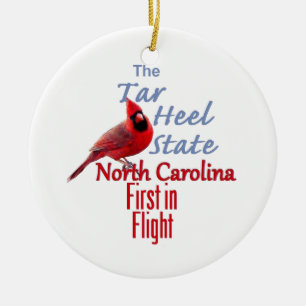 NORTH CAROLINA CERAMIC TREE DECORATION