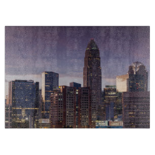 North Carolina, Charlotte, elevated view Cutting Board