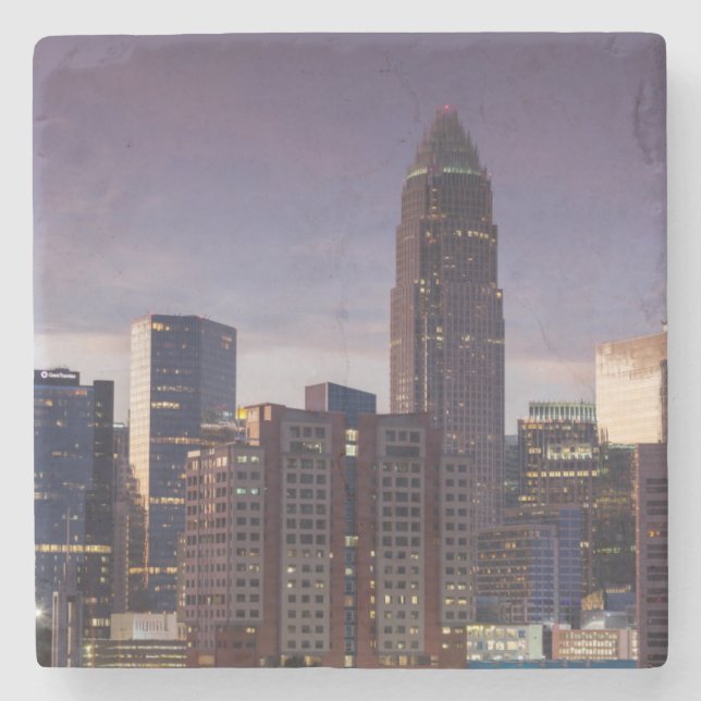 North Carolina, Charlotte, elevated view Stone Coaster (Front)