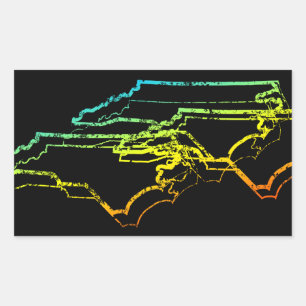 north carolina chill blur rectangular sticker