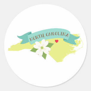 North Carolina Classic Round Sticker