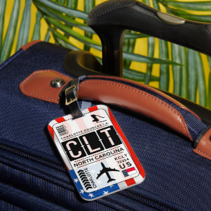 North Carolina CLT Luggage Tag