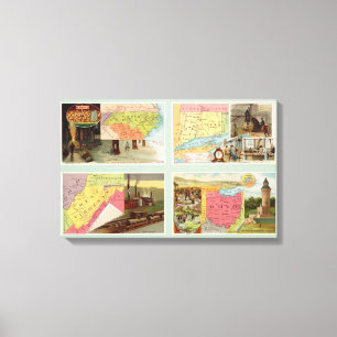 North Carolina, Connecticut, West Virginia, Ohio Canvas Print