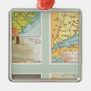 North Carolina, Connecticut, West Virginia, Ohio Metal Tree Decoration