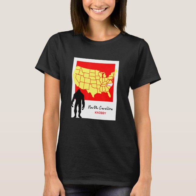 North Carolina Cryptid Home Of The Knobby T-Shirt (Front)
