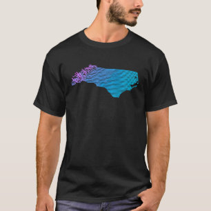 North Carolina Division  Topography Elevation Map  T-Shirt