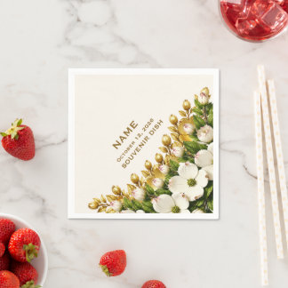 North Carolina Dogwood Wedding Napkin