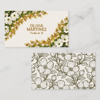 North Carolina Dogwood Wedding Place Card