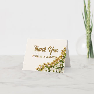 North Carolina Dogwood Wedding Thank You Card