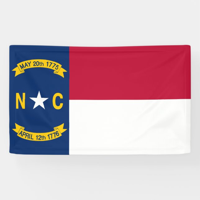 North Carolina Flag Banner (Horizontal)