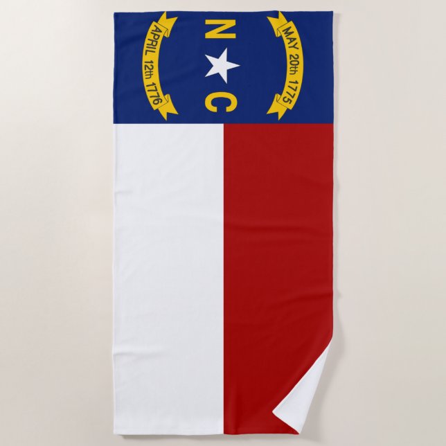 North Carolina flag Beach Towel (Front)