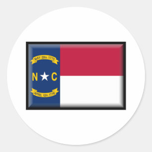 North Carolina Flag Classic Round Sticker
