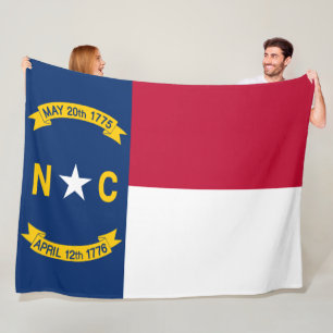 North Carolina Flag Fleece Blanket