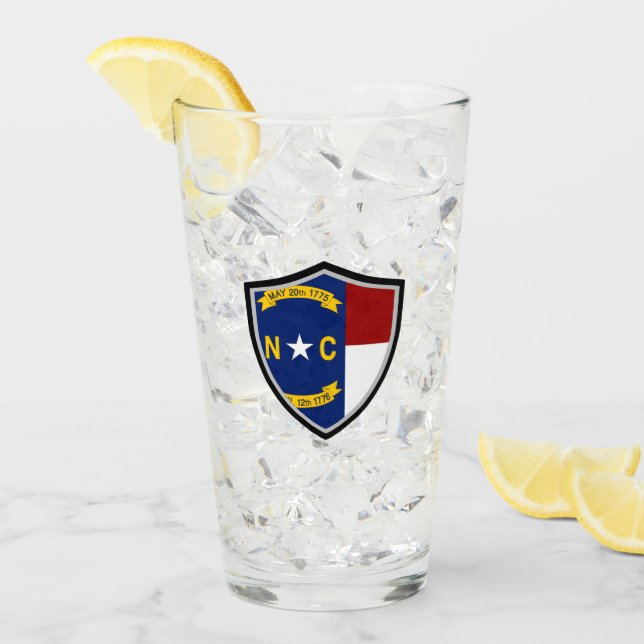 North Carolina flag Glass (Front Ice)