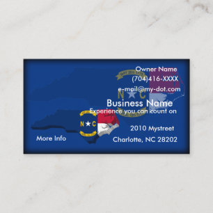 North Carolina Flag Map Business Card