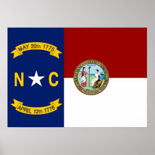 North Carolina flag Poster