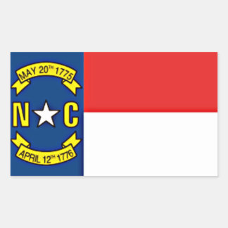 North Carolina Flag Rectangular Sticker