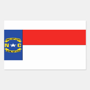 North Carolina Flag Rectangular Sticker