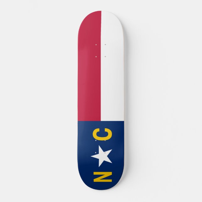North Carolina Flag Skateboard (Front)