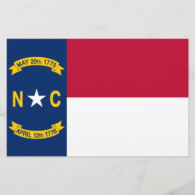 North Carolina Flag Stationery (Front)