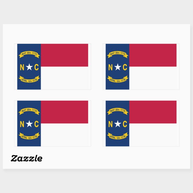 North Carolina Flag Sticker (Sheet)