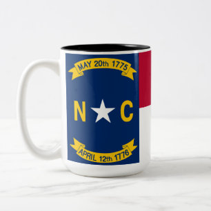 North Carolina Flag Two-Tone Coffee Mug