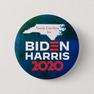 North Carolina for Biden Harris 2020 6 Cm Round Badge