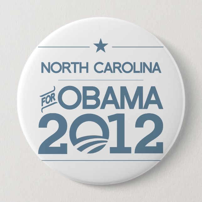 NORTH CAROLINA FOR OBAMA 2012.png 10 Cm Round Badge (Front)