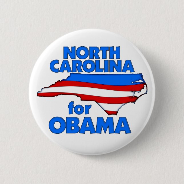North Carolina for Obama Button (Front)