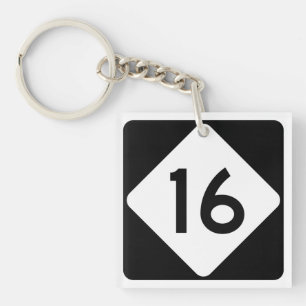 North Carolina Highway 16 Key Ring