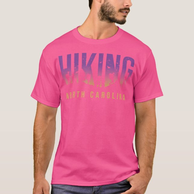 North Carolina Hiking Camper Adventure Hiker Outdo T-Shirt (Front)