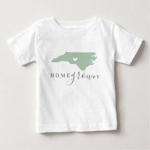 North Carolina Home Grown   Editable Colours State Baby T-Shirt