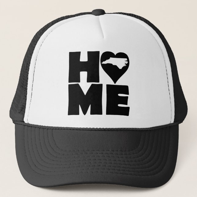 North Carolina Home Heart State Ball Cap Hat (Front)