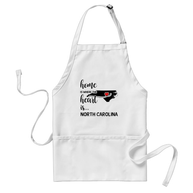 North Carolina Home is where the heart is Standard Apron (Front)