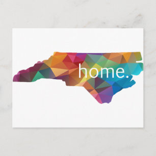 North Carolina HOME Low Poly Postcard