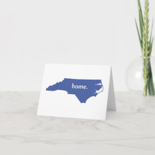 North Carolina home silhouette state map Note Card