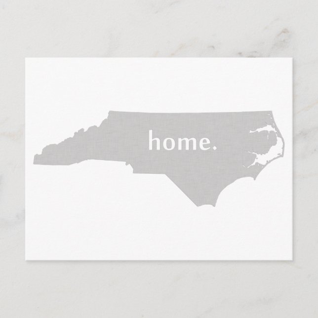 North Carolina home silhouette state map Postcard (Front)