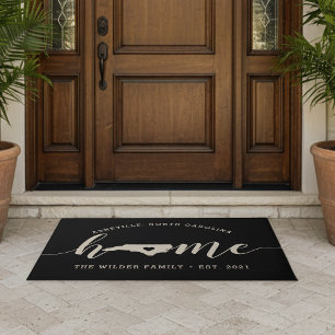 North Carolina Home State Personalised Doormat