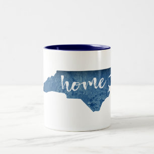 North Carolina Home Wood Grain Two-Tone Coffee Mug