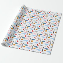 North Carolina Icons Wrapping Paper