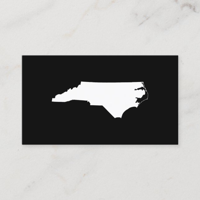 North Carolina in White and Black Business Card (Front)
