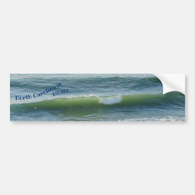 North Carolina is Home Ocean Wave Bumper Sticker (Front)