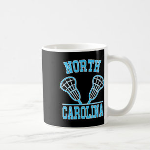 North Carolina Lacrosse Vintage Nc Lax Weathered Coffee Mug
