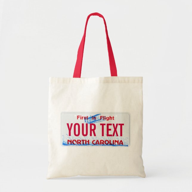 North Carolina license plate tote bag (Front)