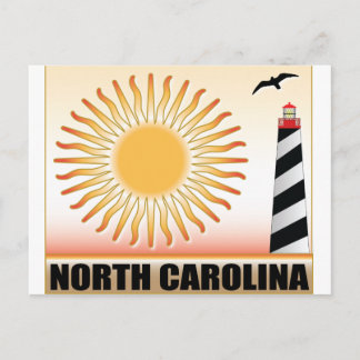 North Carolina Lighthouse Sun Postcard