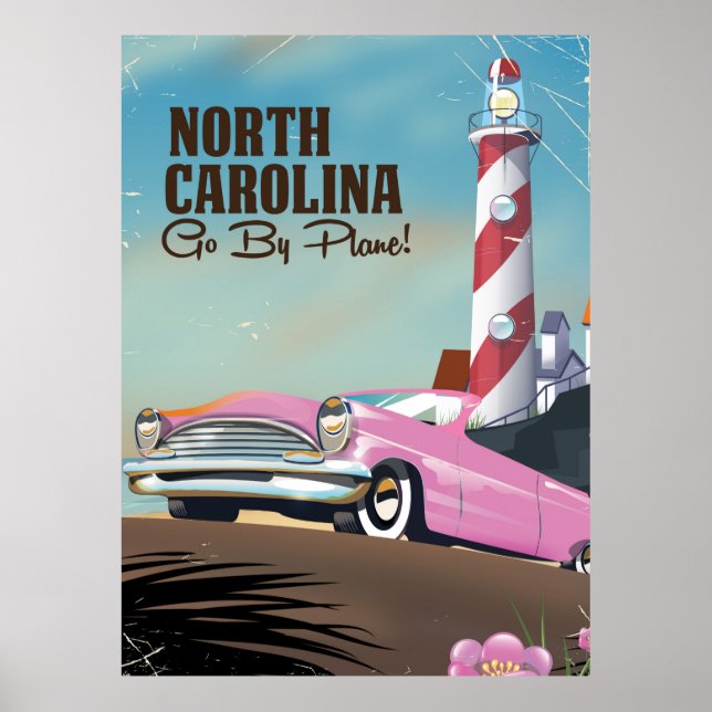 North Carolina Lighthouse travel poster (Front)