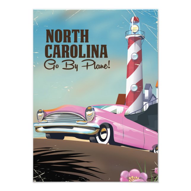 North Carolina Lighthouse travel poster (Front)